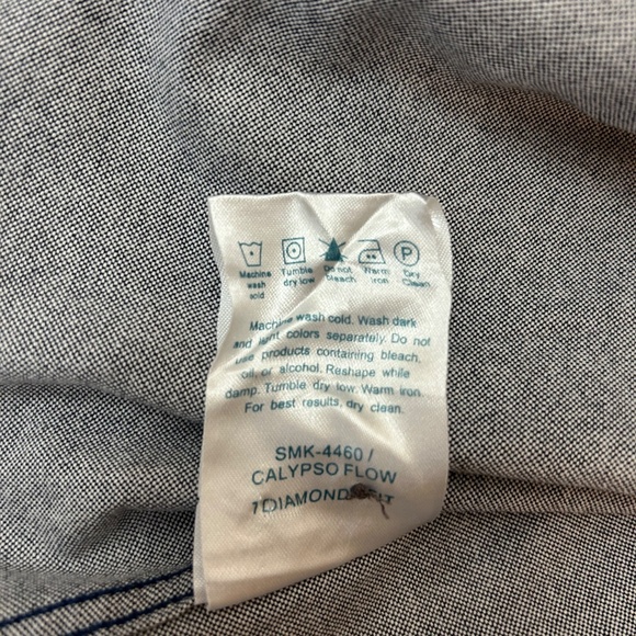 7 DIAMONDS‎ Premium Shirt Men's XXL Gray Long Sleeve Button Up Flip Cuff - Picture 6 of 9